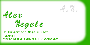 alex negele business card